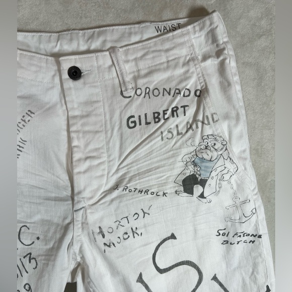 Deadstock NWT Polo Ralph Lauren 32W GI Pant Limited Run Army Pinup Graphic Print - Picture 2 of 16